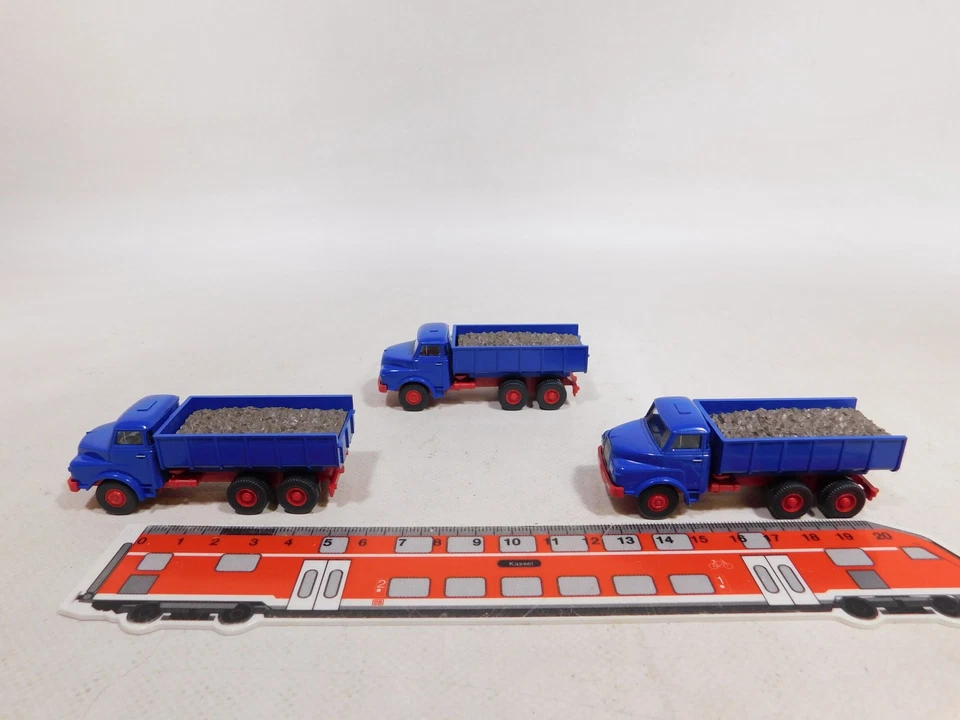 3X LKW MAN H0 1:87 Con Cassone Mint #DX224-0,5 - Immagine 1 di 4