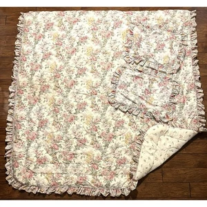 Trapuntino vintage Jessica McClintock 2 federe per cuscini completo? Regina? SET BIANCHERIA DA LETTO - Foto 1 di 11