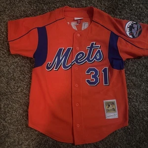 Mitchell & Ness Orange MLB New York Mets Mike Piazza 2004 Size Medium - Picture 1 of 7