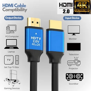 1.5M, 3M, 5M, 10M, 15m, 20M Premium HDMI Cable V2.0 Ultra HD 4K 2160p 1080p - Picture 1 of 6