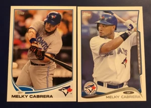 2013 & 2014 Topps #99 #571 MELKY CABRERA Lot 2 Toronto Blue Jays - Picture 1 of 1