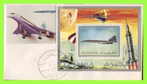 Fujeira 1971 Concorde mini sheet on First Day Cover - Picture 1 of 1