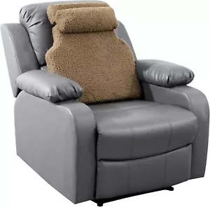 HOMBYS Sherpa Fleece Almohada de Soporte Lumbar con Reposacabezas para Reclinable, Memoria Foa - Imagen 1 de 8