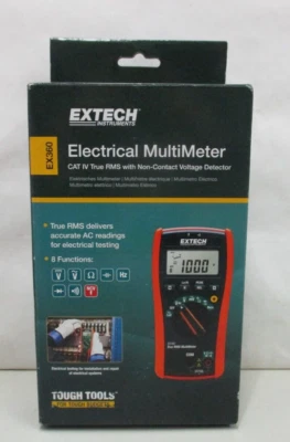 Extech EX360 Compact Electrical True RMS MultiMeter Non Contact Voltage Detector - Image 1 of 4