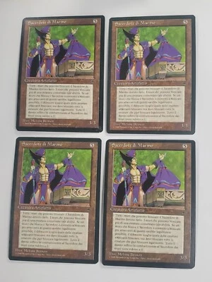 MTG Playset 4x Marble Priest (Italian Legends/Artifact/U) - BGM - Image 1 of 2