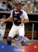 2004 Auburn Doubledays Team Issue #19 Erik Kratz Harrisonburg Virginia VA Card