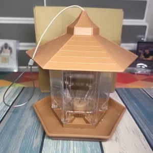 Waterproof Gazebo Hanging Wild Bird Feeder Outdoor Container With Hang Rope Feed - Picture 1 of 13