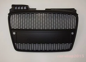 Fit for Audi A4 B7 05-08 Grille R Look w/ Sensor Hole Honeycomb Matte Black - Picture 1 of 1