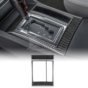 Black Gear Shift Frame Carbon Fiber Cover Sticker For Dodge Charger Magnum 05-07 - Foto 1 di 7
