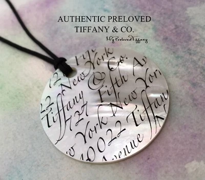 Excelente Auténtico Collar Tiffany & Co Grandes Notas Redondas MOP Shell Cordón Foto 1 de 4