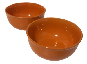2 tazones para sopa/cereales/ensalada Royal Norfolk naranja calabaza gres - Imagen 1 de 5