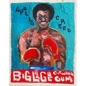 Pintura acrílica Apollo Creed lienzo 8x10 pulgadas arte boxeo rocoso goma de las Grandes Ligas - Imagen 1 de 1