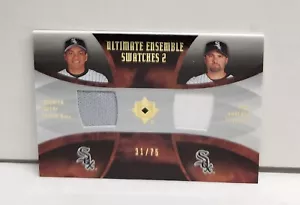 PAUL KONERKO / TADAHITO IGUCHI 2007 Ultimate Ensemble Swatches #'d /75 WHITE SOX - Picture 1 of 3