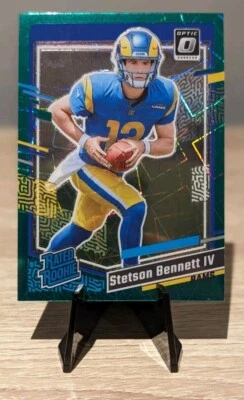 2023 Donruss Optic Stetson Bennett IV Green Velocity Rated Rookies Rams SP - Image 1 of 2