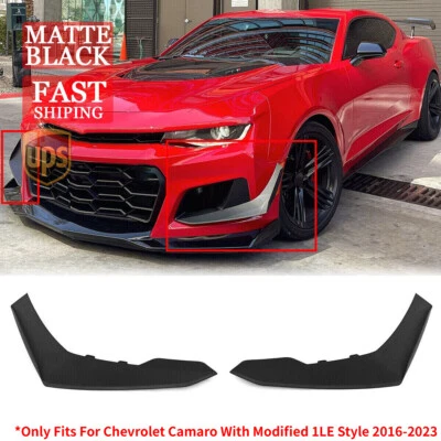 Para Chevy Camaro Modificado con Parachoques 1LE 16-23 Divisor Lateral Canards Repuesto Foto 1 de 4