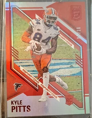 2021 PANINI ELITE KYLE PITTS ROOKIE CARD 5/16 ATLANTA FALCONS - Image 1 of 2
