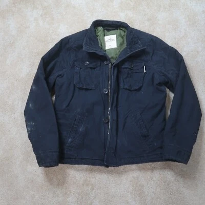 Hollister Full zip Jacket Quilt Lined Insulated Mens XL Blue coat - Image 1 of 4