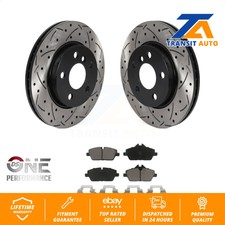 Front Coated Drilled Slotted Disc Brake Rotors & Ceramic Pad Kit For Mini Cooper