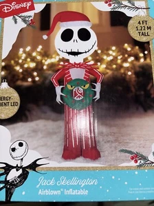 NIGHTMARE BEFORE CHRISTMAS "JACK SKELLINGTON" LUFTGEBLASEN AUFBLASBAR 4’ - Bild 1 von 2