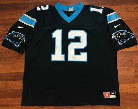 VTG 90s Nike Kerry Collins #12 Carolina Panthers Mesh Football Jersey Mens XXL Cover