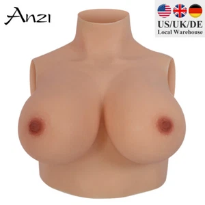 Silicone Breast Forms Breastplate Fake Boobs For Crossdresser Drag Queen Cosplay - Picture 1 of 12