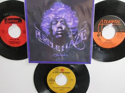 💥4 JIMI HENDRIX /JANIS JOPLIN & BETTE MIDLER HIT 45's+1PICTURE THE 60's-80's!💥 - Image 1 of 3