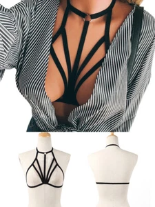 Sexy Harness BH Bandage Dessous Cage Bra Body Brust Träger Bralette Gothic US - Bild 1 von 10