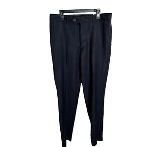 Bar III Mens $85 Wool Blend Slim Fit Suit Pants Navy Pinstripe 30X32 - Picture 1 of 10