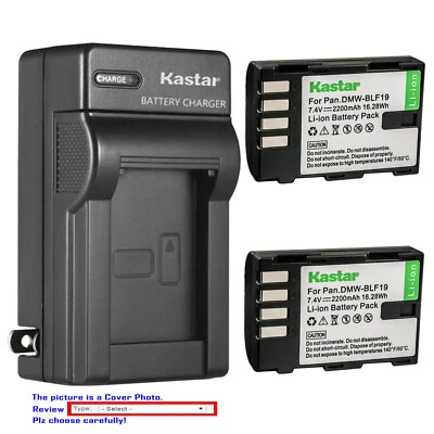Kastar Battery AC Wall Charger for Panasonic DMW-BLF19 BLF19E & Lumix DMC-GH4