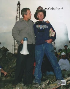 NEVER OLVIDE Bob Beckwith FDNY 9-11 World Trade Center Foto Firmada 8x10 BAJO - Imagen 1 de 2