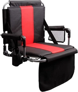 Stadium Seat Portable Folding Padded Stadium Seats for Bleacher Chair Cup Holder - Picture 1 of 11