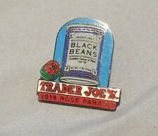 RARE VINTAGE Trader Joe's 2016 Rose Parade Enamel pin Can of Black Beans