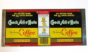Chock Full O' Nuts Kaffee FLACH 16oz DOSE 1970ERer Jahre Vintage Proof Selten - Bild 1 von 5