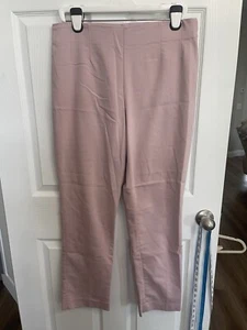 Chaps Pants Womens 16 pink flat front side zip Perfect Stretch dress pants - Picture 1 of 6