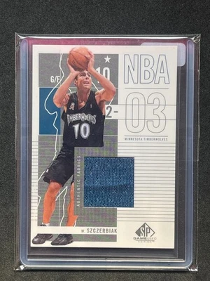 2002-03 Upper Deck SP Game-Used Edition #57 Wally Szczerbiak Jersey Patch AO - Image 1 of 3