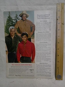 BONANZA Kleidung NBC Show von Montgomery Wards 1965 VINTAGE PAGE ben hoss joe - Bild 1 von 2