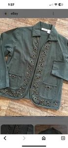 Hannah Twill Jacke olivgrün 2XL mit Messing Ösenbesatz - Bild 1 von 4