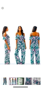 Lilly Pulitzer Emilea Jumpsuit Sz S $198pinks Green - Picture 1 of 5
