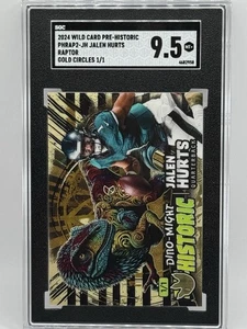 Jalen Hurts 2024 Wild Card Dino Might Pre-Historic Raptor Gold 1/1  SGC 9.5 - Picture 1 of 2
