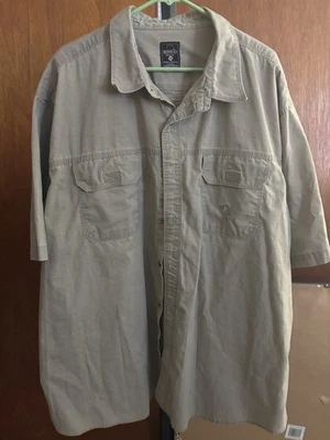 Men’s Red Head Brand Si3 3x Tan Button Down Short Sleeve Shirt - Image 1 of 3