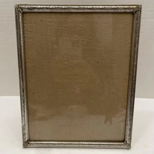 Vintage Art Deco Picture Frame Gold Tones 10”x8” Easel Back Ornate With Glass - Picture 1 of 10