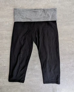 Victoria's Secret PINK BLING Yoga Capri Pants Size Small Sequin Fold Over Band - Picture 1 of 7