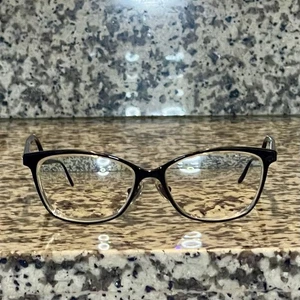 ✨ELEGANT VERA WANG "LEYHA” CAT-EYE EYEGLASSES- Black Frame with Silver Accents - Picture 1 of 10