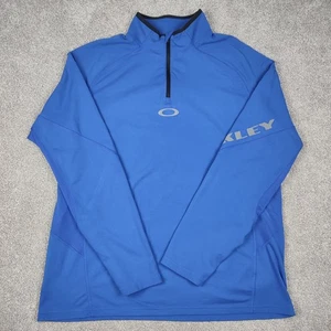 Oakley O Hydrolix 1/4 Zip Pullover Blue Performance Golf Training Top XL 50" - Picture 1 of 16
