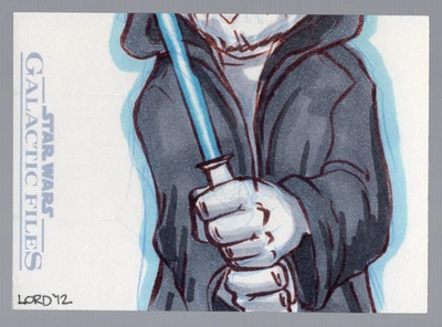 2012 TOPPS STAR WARS GALACTIC FILES ARTIST SKETCH CARD BY LORD MESA 1/1 - Image 1 of 2