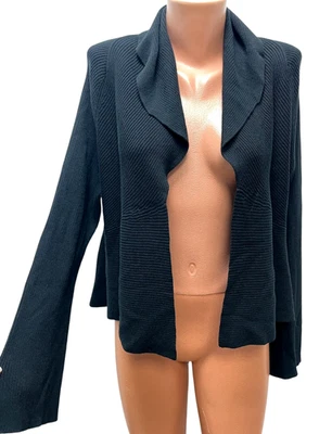 ISCHIKO by OSKA Gr. DE 40 UK 14 - L - XL 22% WOLLE Strickjacke Schwarz - Bild 1 von 4