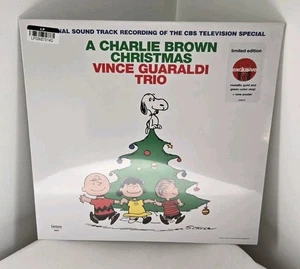 •NEW Vince Guaraldi~ Charlie Brown Christmas METALLIC GOLD/GRN Vinyl LP + Poster - Picture 1 of 11