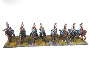 A24 FRANCO PRUSSIAN WAR - PRUSSIAN CAVALRY X 8 28MM WELL PAINTED METAL - Picture 1 of 6