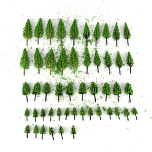 50x Miniature Trees Diorama Models Train Railroad Scenery Architecture Landscape - Picture 1 of 13