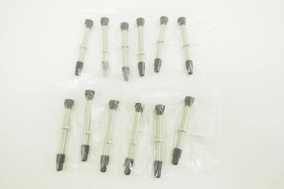 New! Stan's 12-Pack Universal Tubeless Presta Valve Stem 55mm Silver AS0099